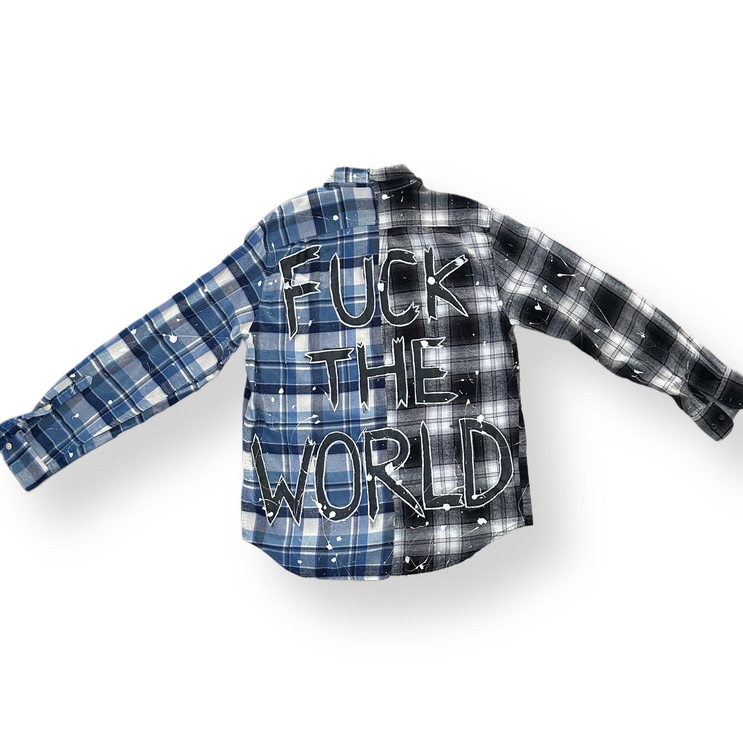 Black/Blue FUCKTHEWORLD Flannel