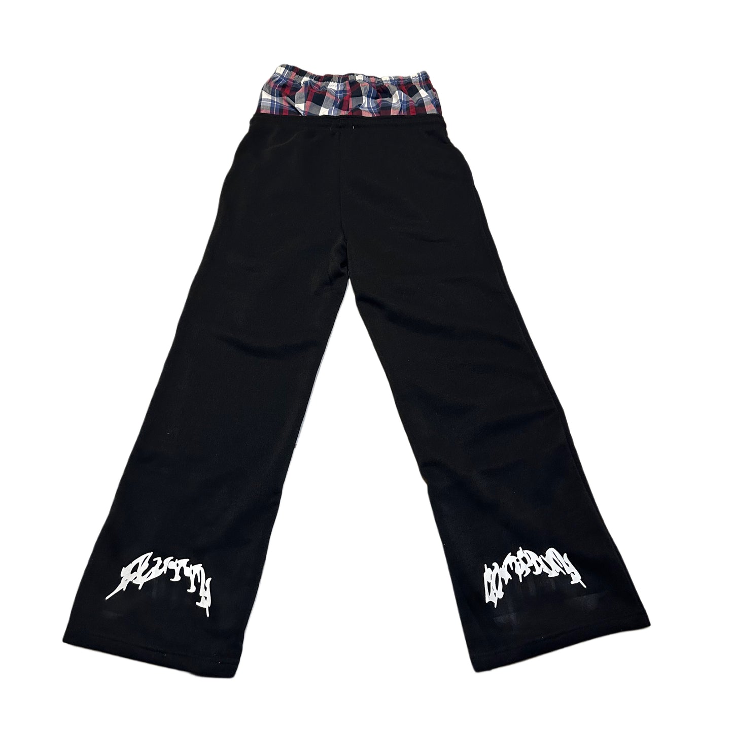 Baggy Double Waisted Black FUCK Sweatpants (M-L)