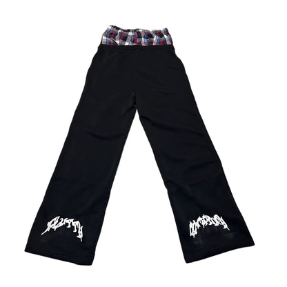 Baggy Double Waisted Black FUCK Sweatpants (M-L)