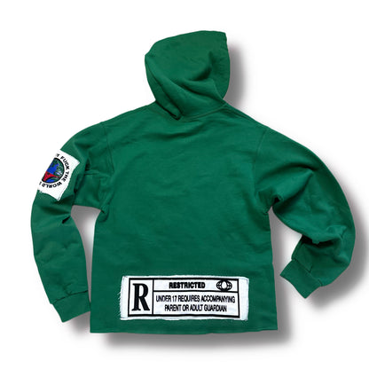 Green SEX Cropped Hoodie (S)