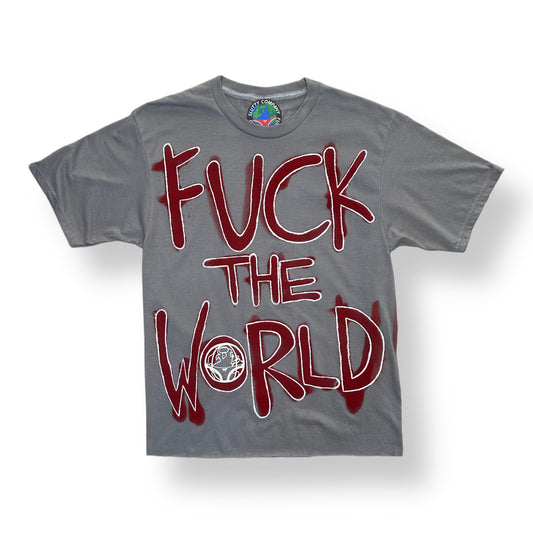 Red/White/Grey Cropped T-shirt