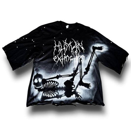 Human Extinction Boxy Cropped Tee (XL)