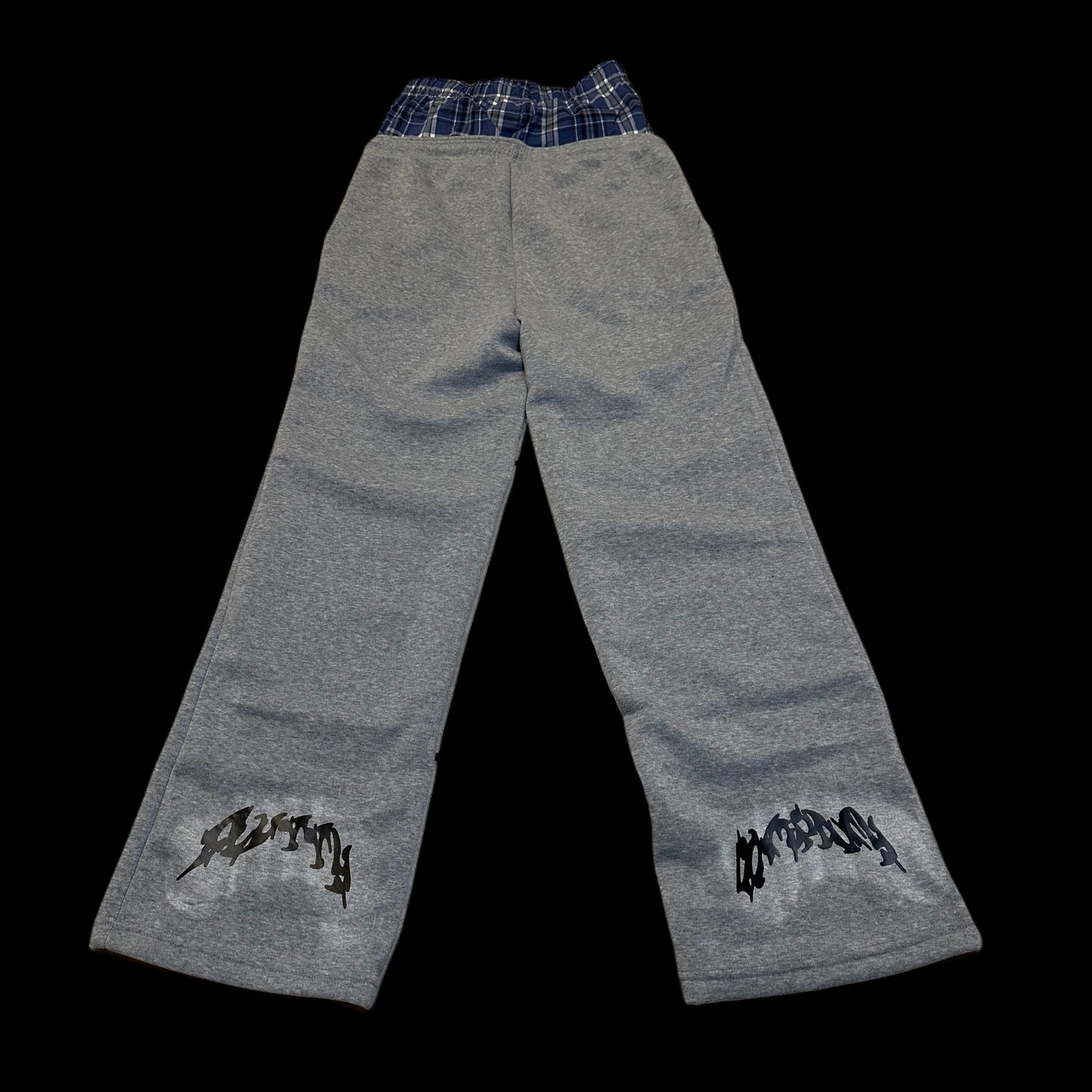 Baggy Double Waisted Grey FUCK Sweatpants (M-L)